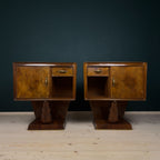 Vintage wood nightstands, Italy 1950s, Set of 2
