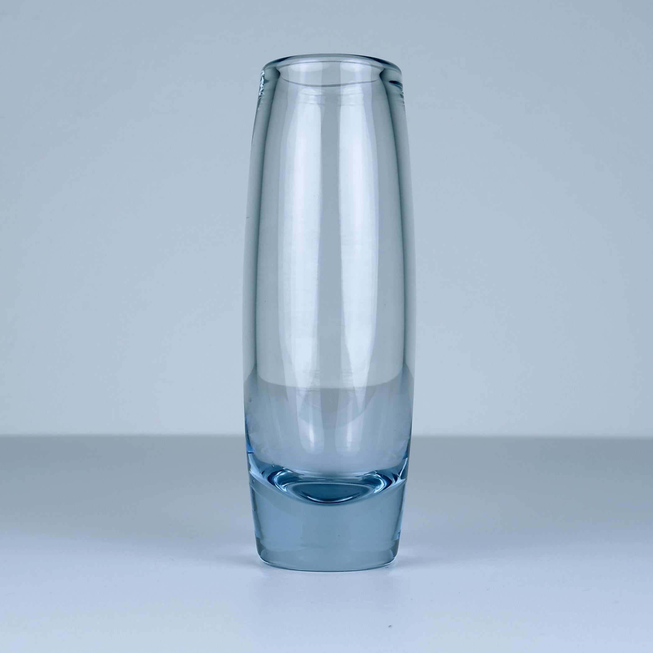 Original blue glass vase by Per Lütken for Holmegaard, Denmark, 1960s