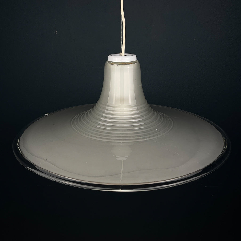 Mid-century large murano pendant lamp Italy 1970s Space age Retro lighting