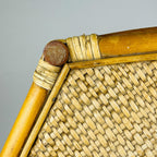 Vintage rattan coffee table, Italy 1960s