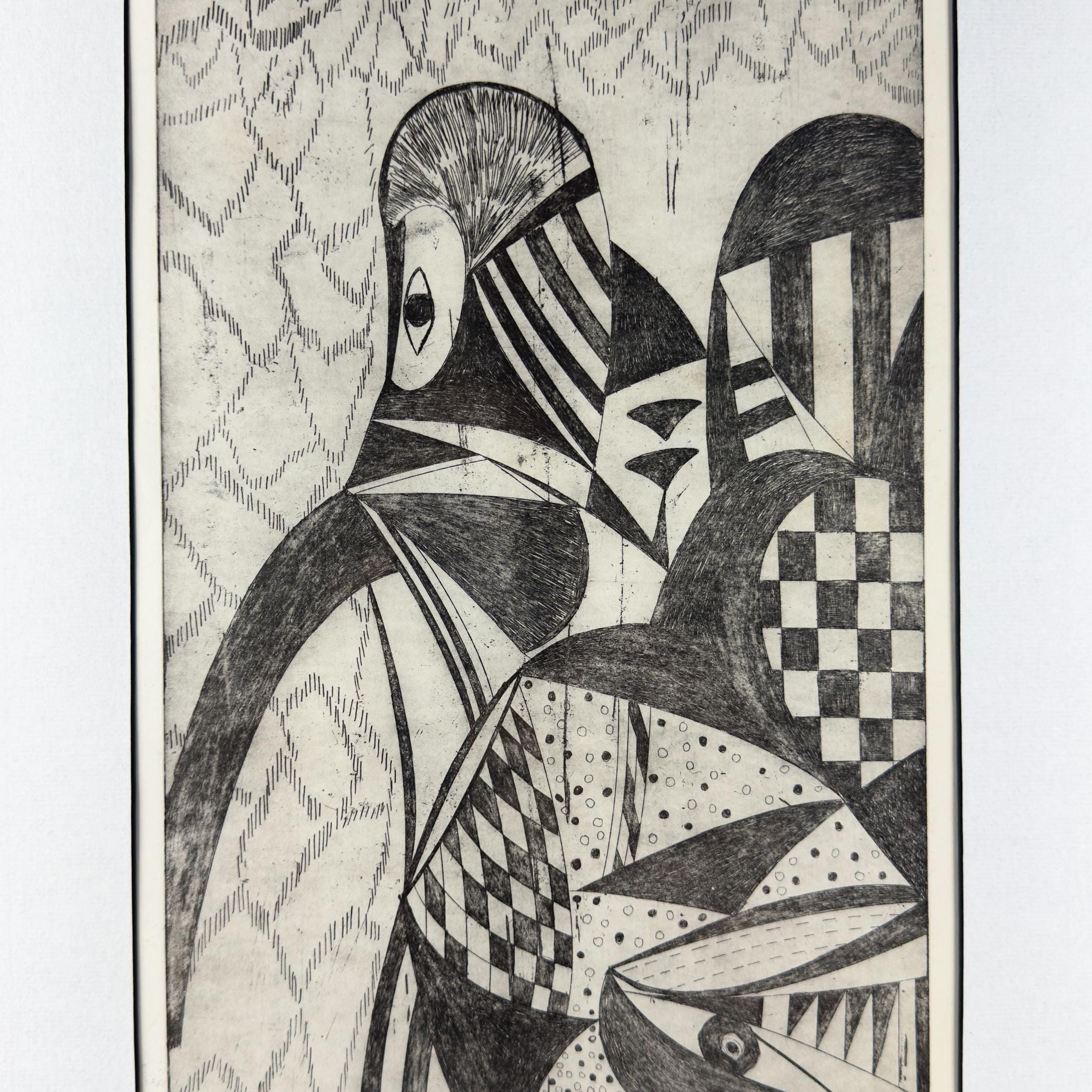 Graphics, etching, signature "Popy", Italy 1972