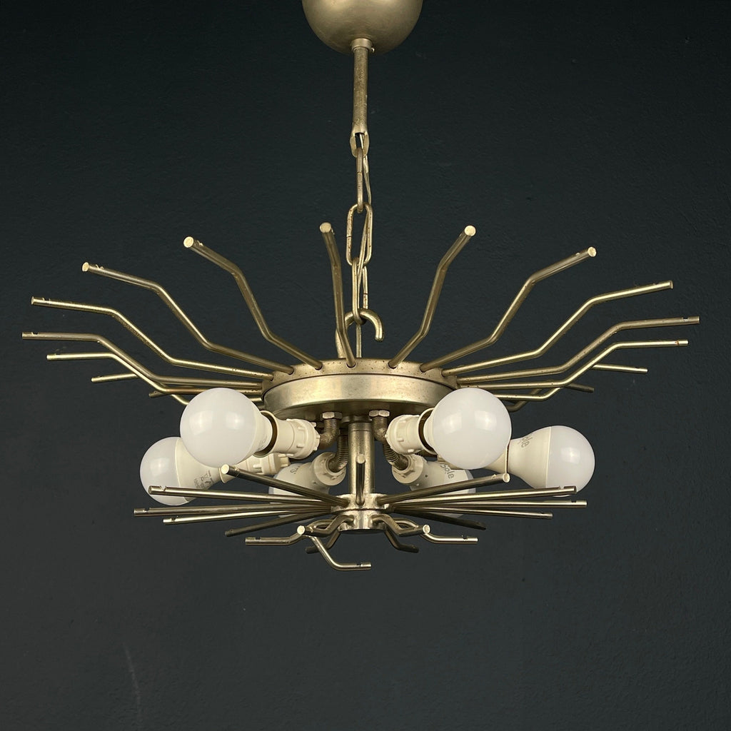 Mid-century murano glass chandelier Tronchi by Toni Zuccheri for Venini Italy 1960s