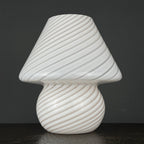 Vintage Swirl Murano Glass Table Lamp Mushroom, Italy 1970s