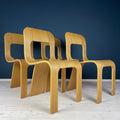 Mid-Century Plywood Dining Chairs Esse by Gigi Sabadin, Stilwood, Italy - Set of 4