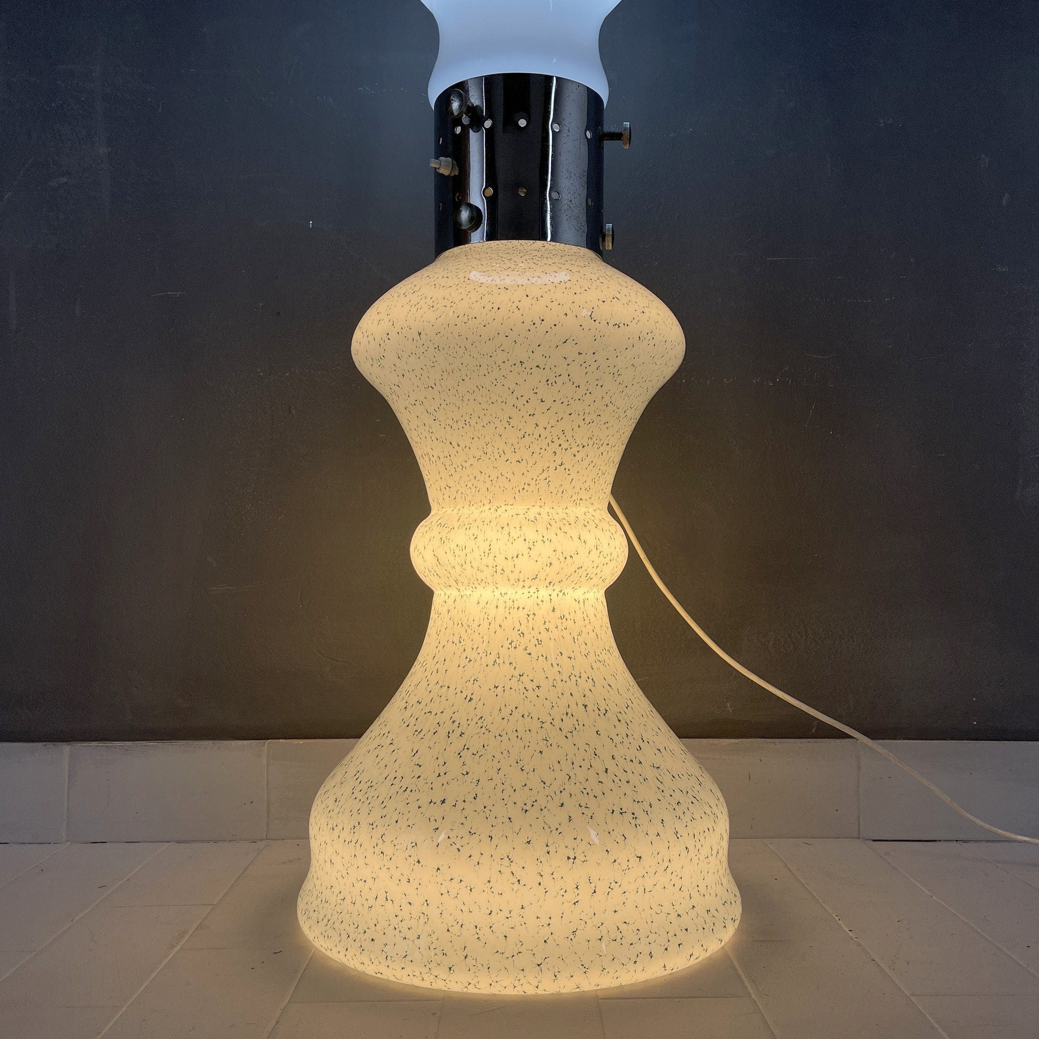 Vintage Murano Glass Floor Lamp: BIRILLO by Carlo Nason, 1960s Italian Design