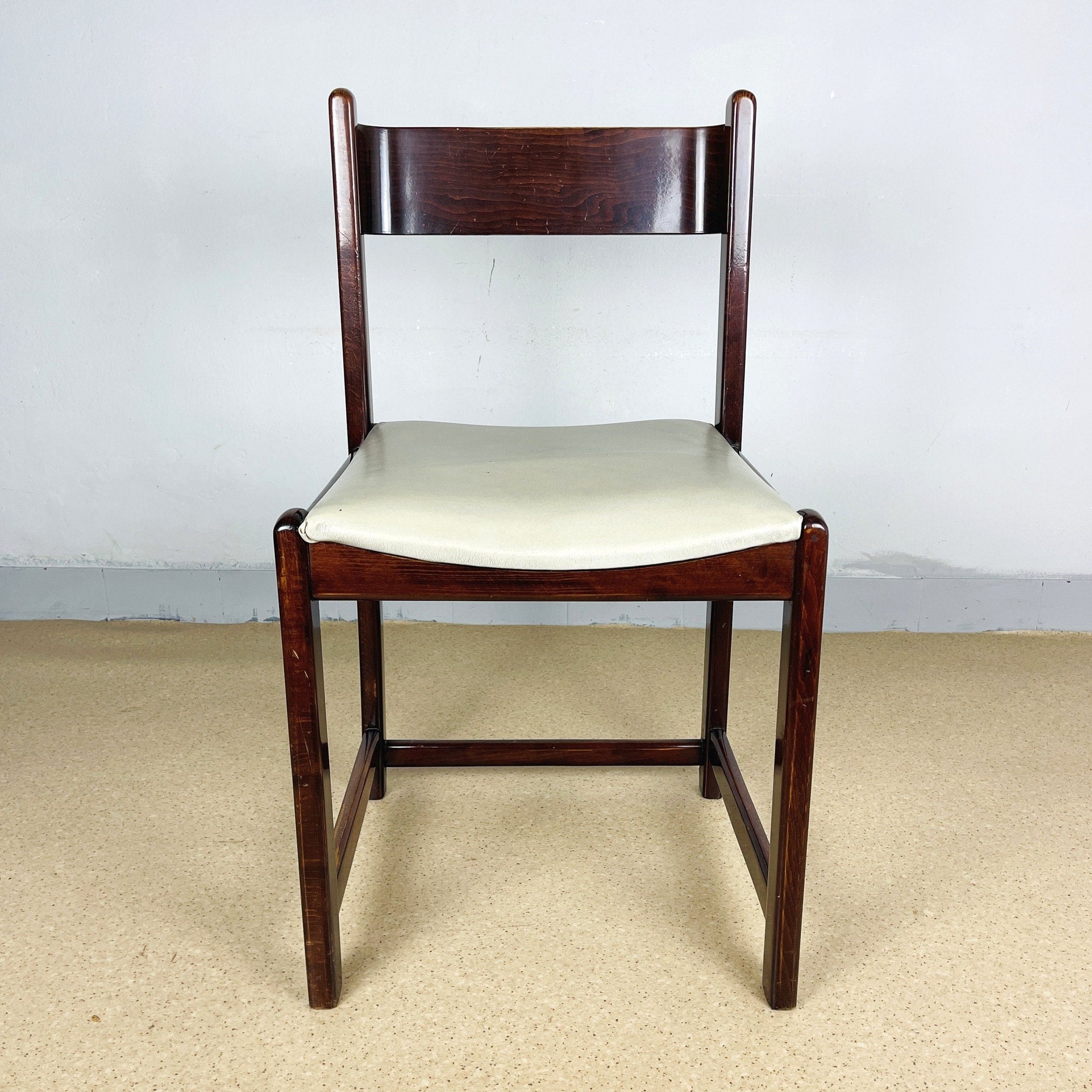 Mid-century dining desk chair Italy 1960s Vintage office chair