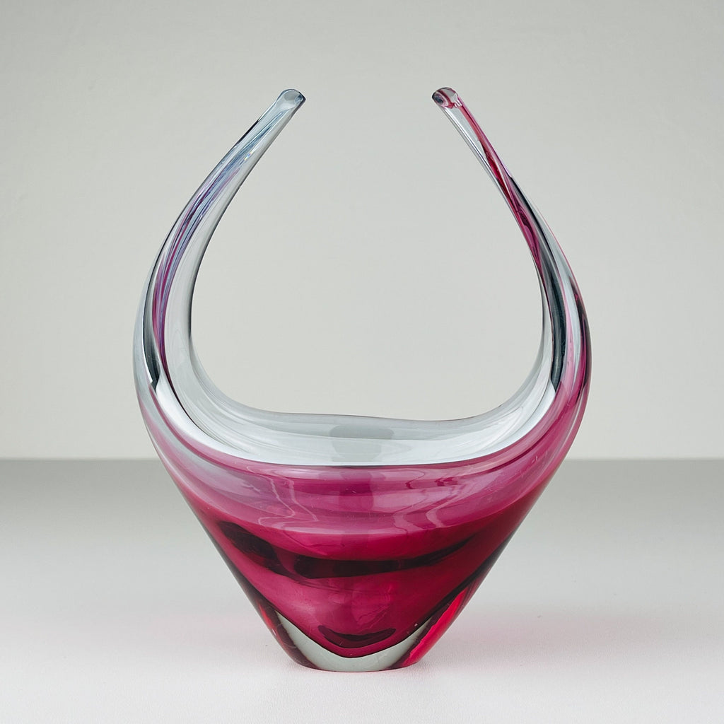Vintage small murano vase Italy 1970s, Mid-century modern design
