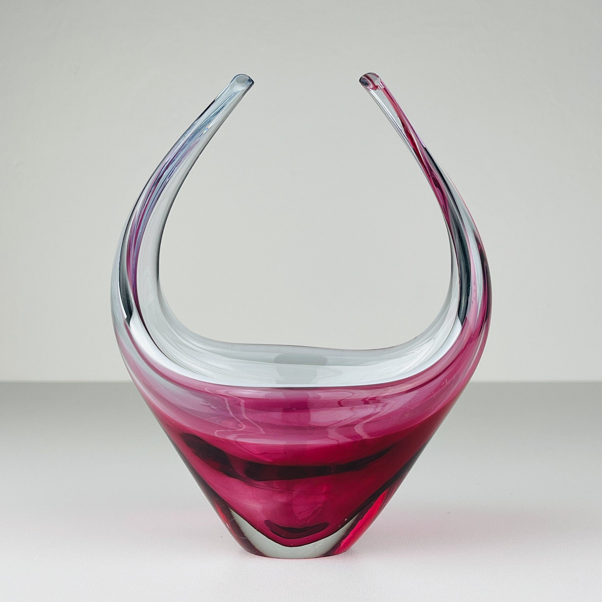 Vintage small murano vase Italy 1970s, Mid-century modern design