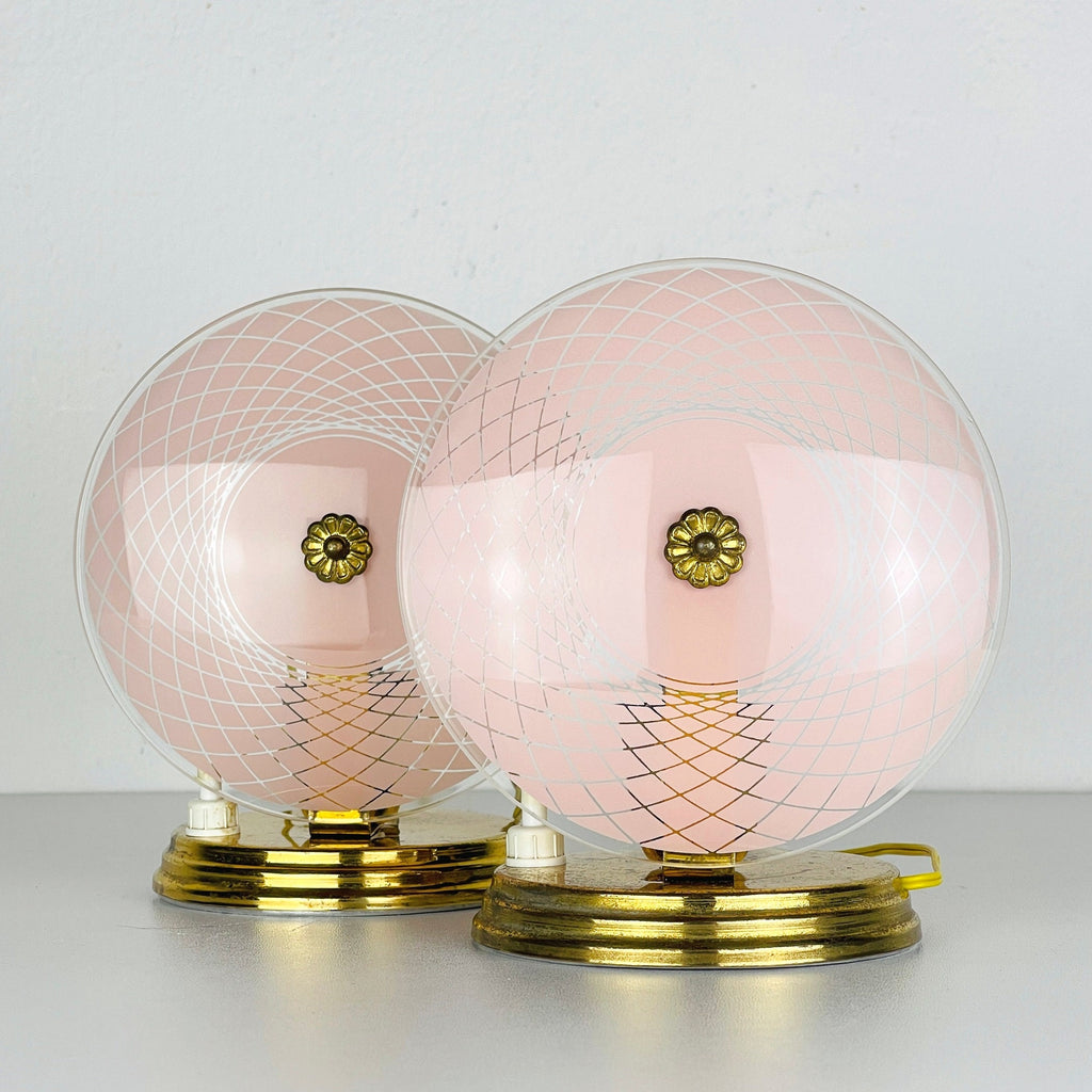 Vintage Italian Table Lamps: Mid-Century Modern Space Age UFO Lights