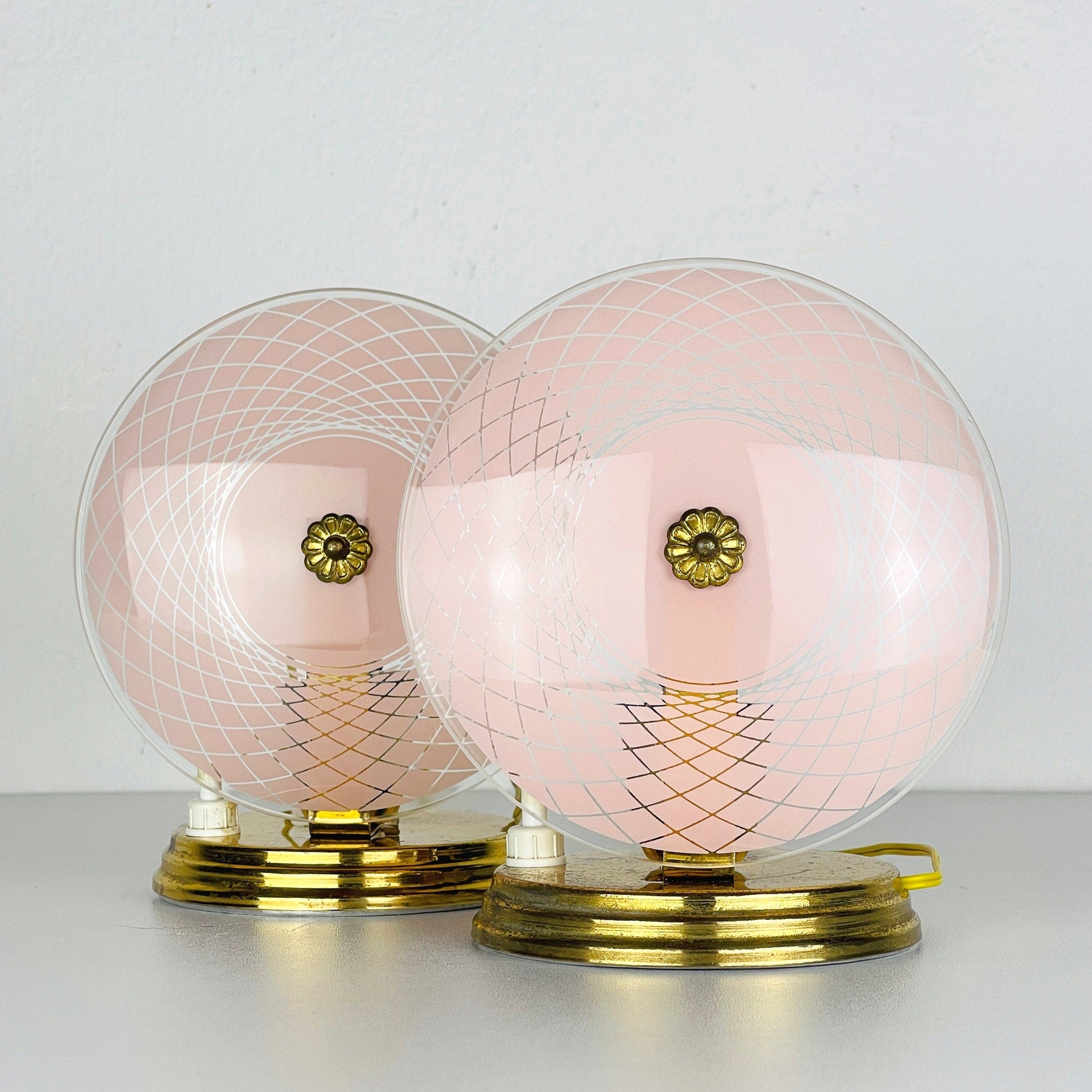 Vintage Italian Table Lamps: Mid-Century Modern Space Age UFO Lights
