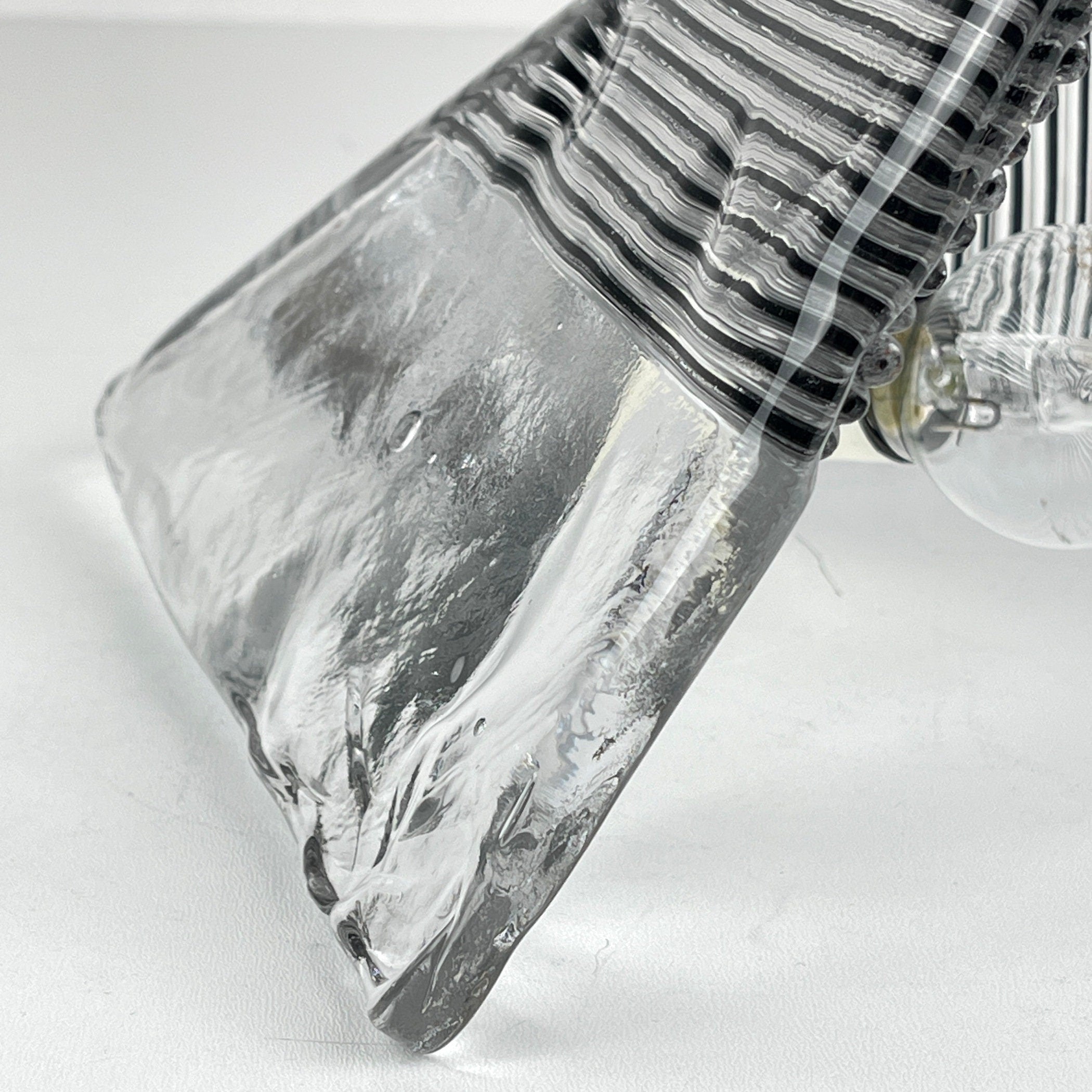 Vintage Murano Glass Wall Sconce: Italian MCM Lighting, 1970s