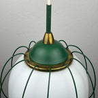 Chandelier by Angelo Lelii for Arredoluce, Italy 1958, Opaline glass and brass