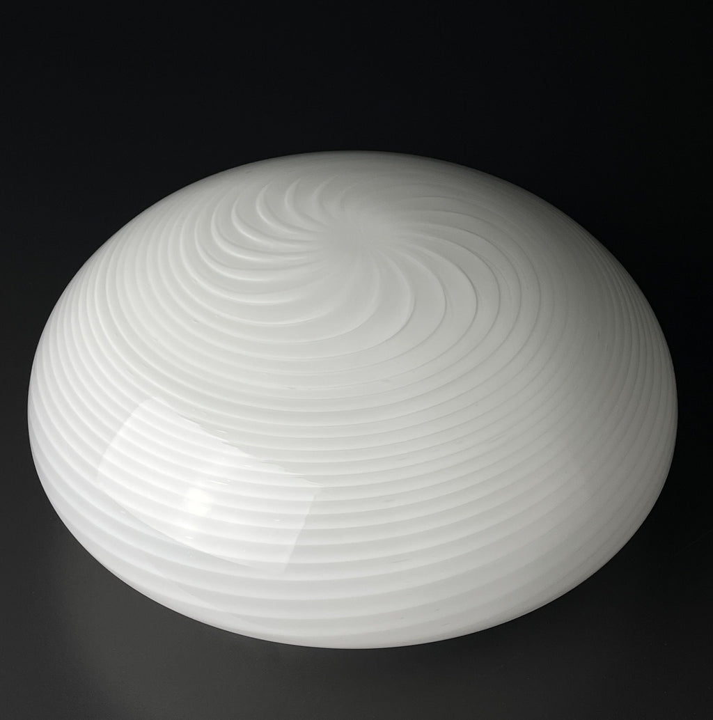 Classic swirl murano glass ceiling or wall lamp Italy 1970s Retro home decor
