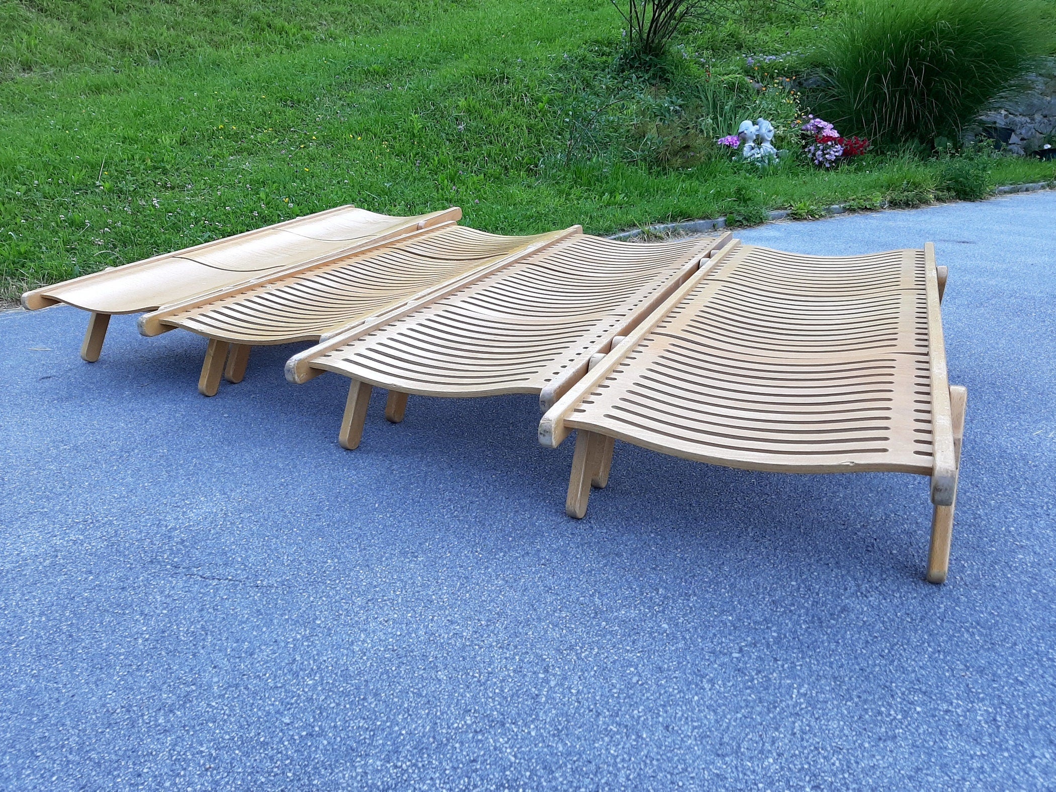 Vintage Rex Kralj Daybed: 1970s Scandinavian Wood Kids Bed