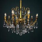 Vintage crystal chandelier, Italy 1950s