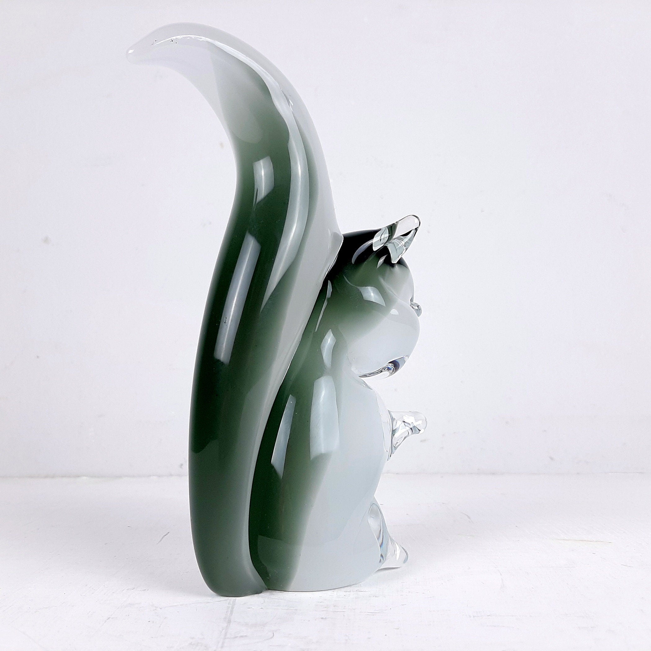 Murano Smokey Glass Squirrel Sculpture - V. Nasson Italy 1970s