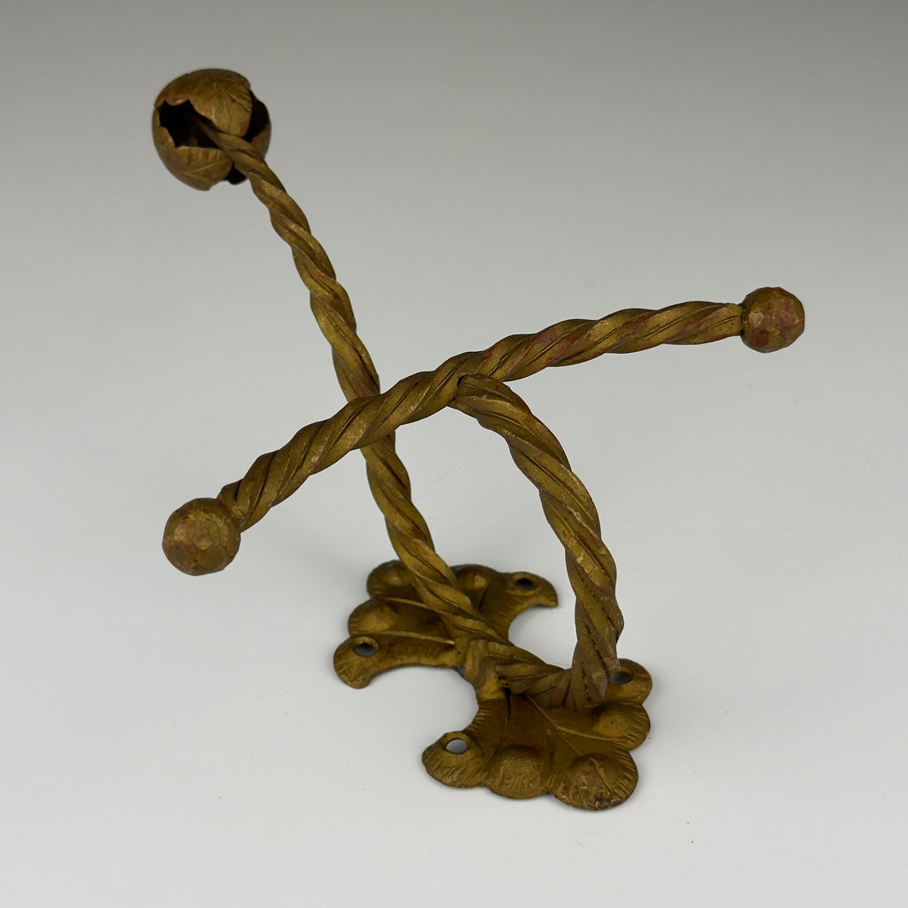 Antique bronze wall hook, Italy early 20th century