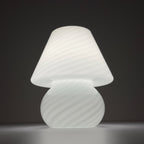 Original vintage swirl murano glass table lamp Mushroom, Italy 1970s