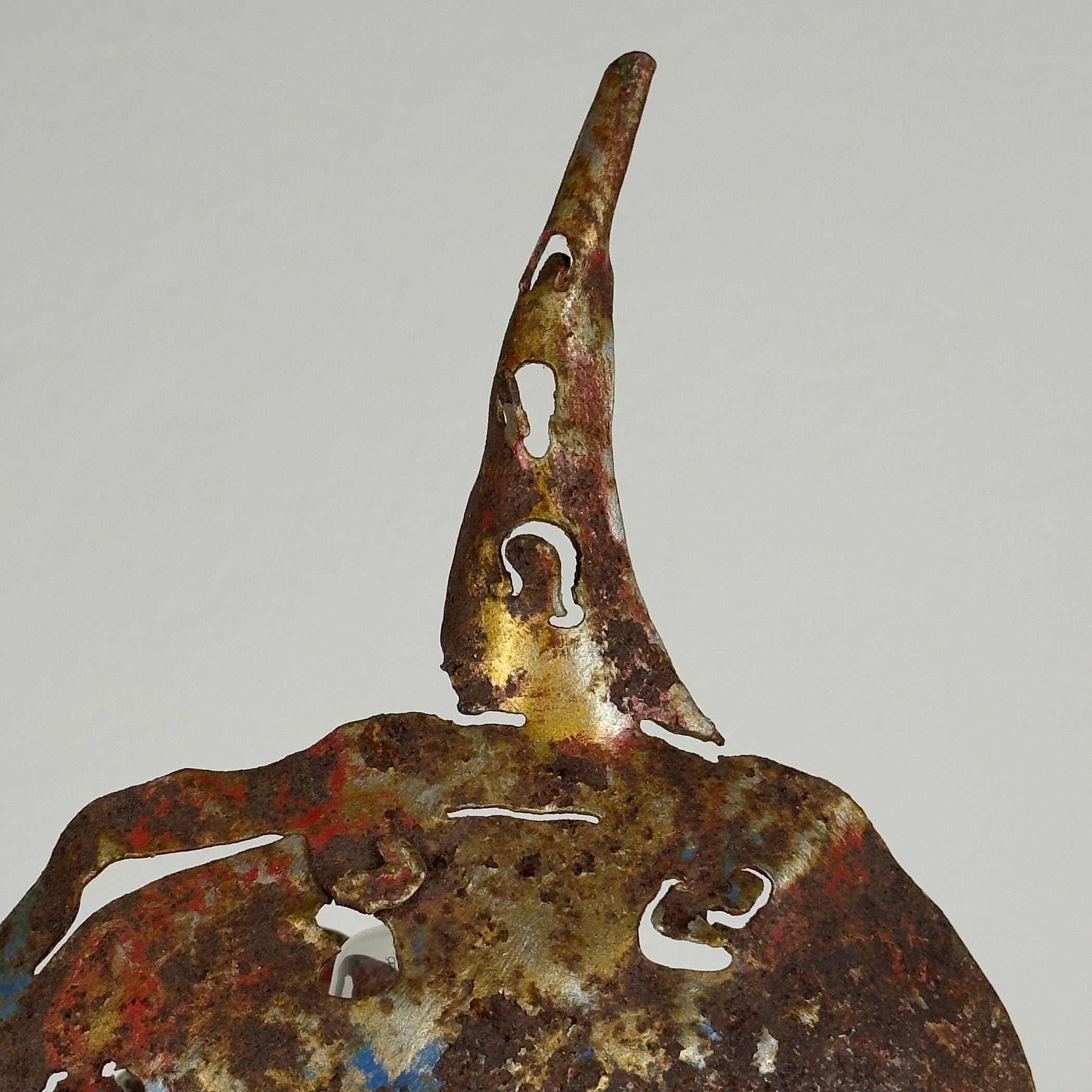 Original metal Brutalist wall lamp Octopus by Salvino Marsura, Italy 1980s