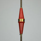 Vintage murano glass and brass chandelier, Italy 1950s