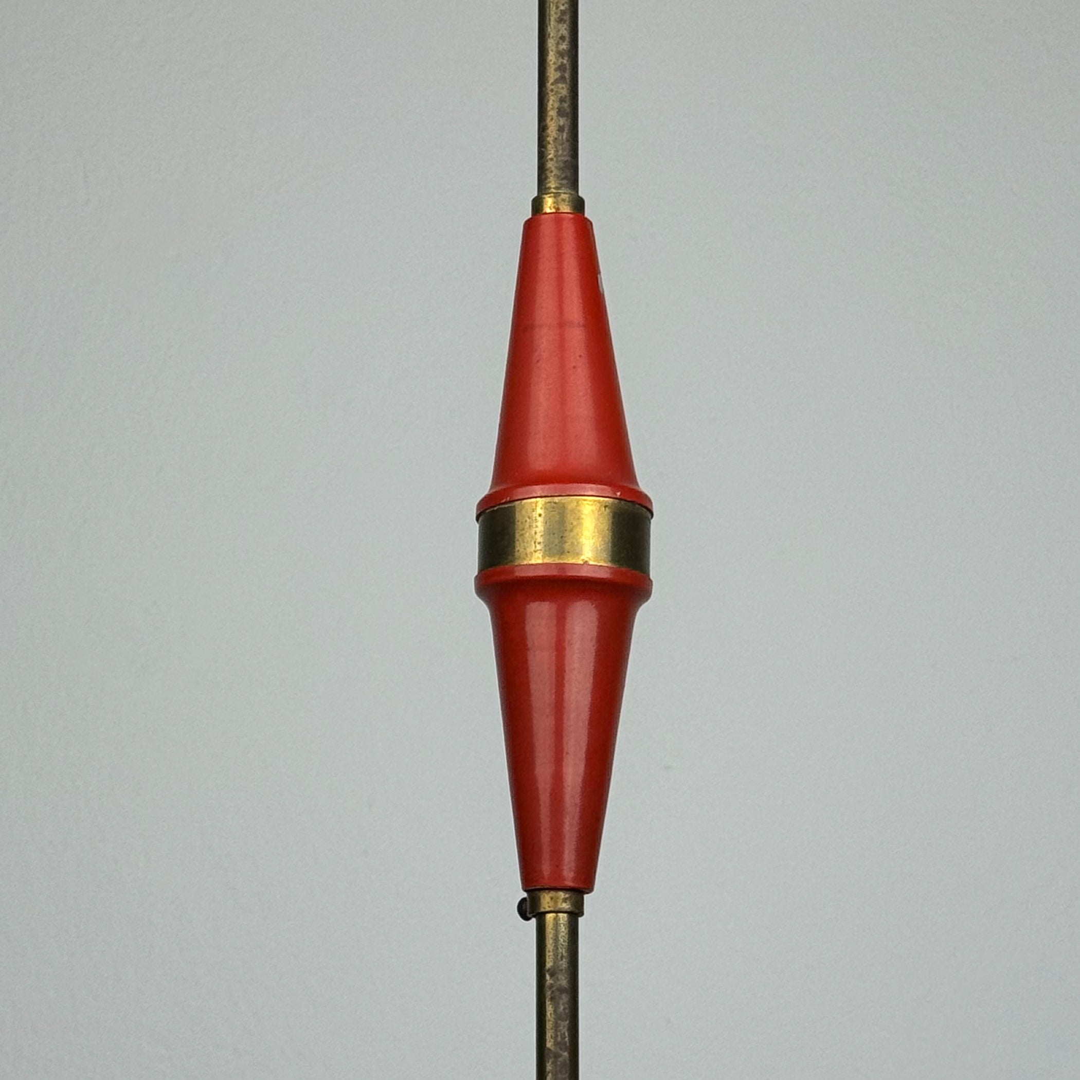 Vintage murano glass and brass chandelier, Italy 1950s