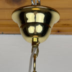 Art Deco yellow glass pendant lamp, Italy 1930s