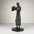 Vintage Brutalist sculpture "Monk With The Book" by Salvino Marsura, Italy 1970s