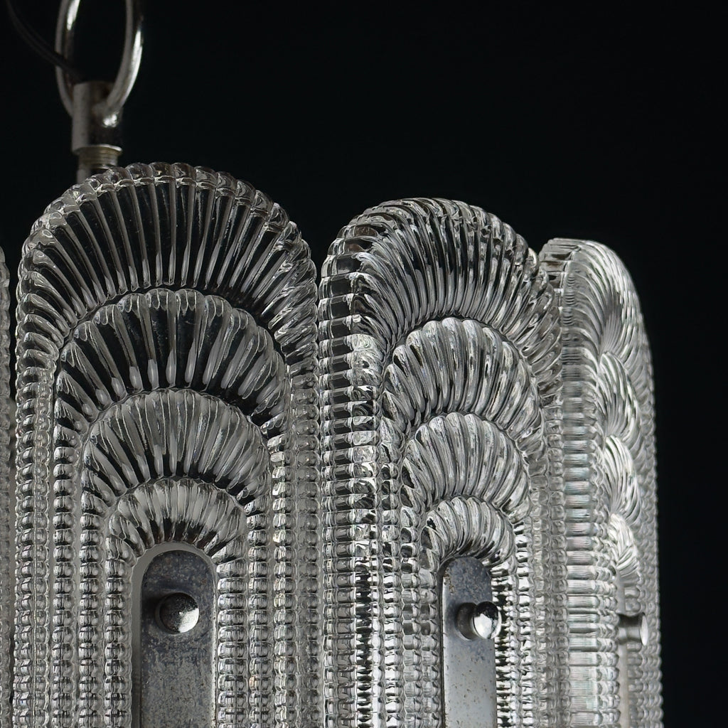 Vintage large crystal chandelier by Kaiser Leuchten, Germany 1960s