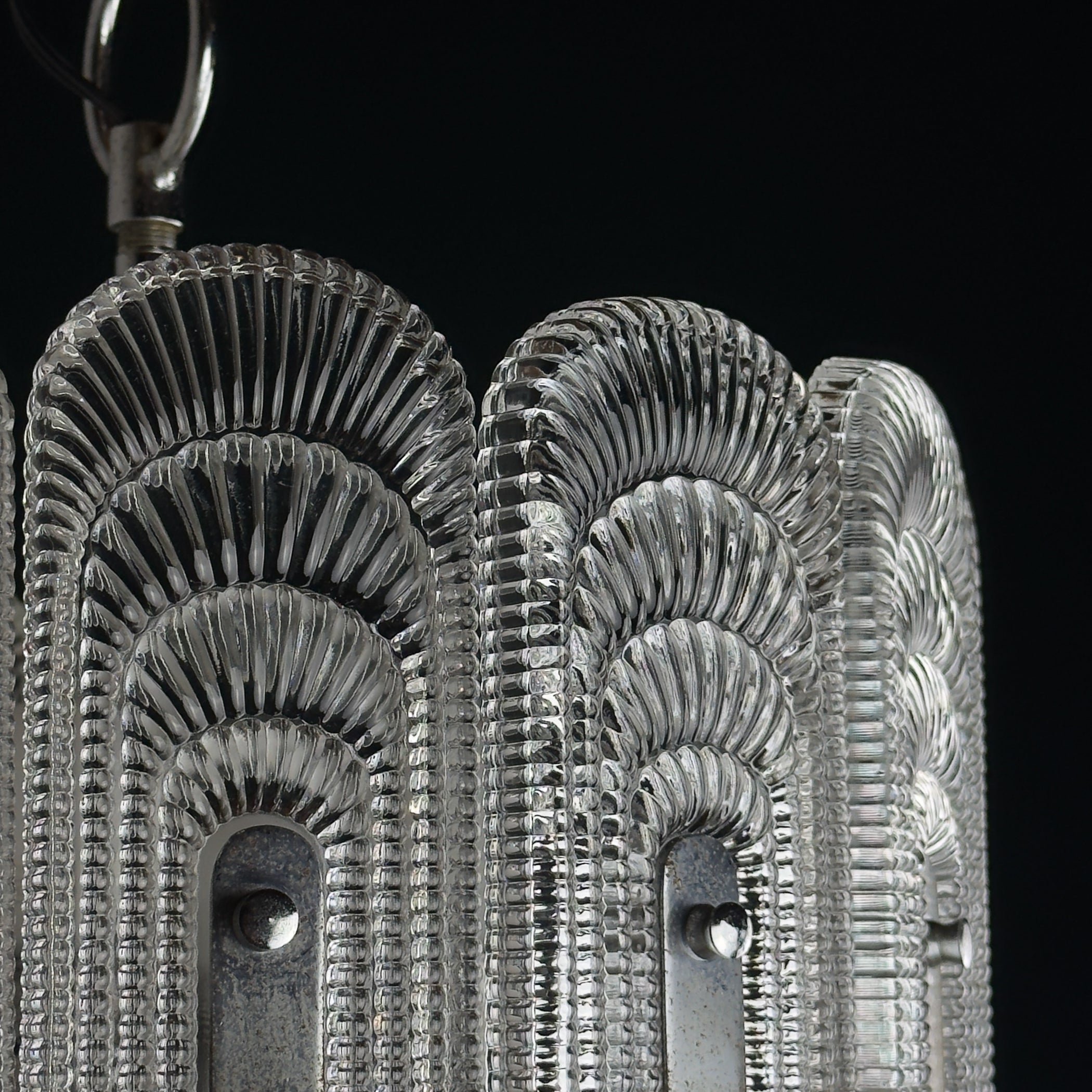 Vintage large crystal chandelier by Kaiser Leuchten, Germany 1960s