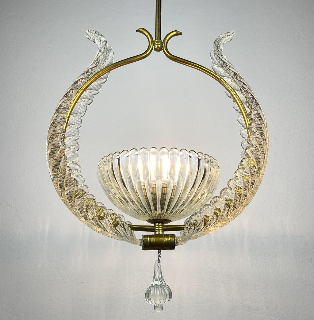 Murano chandelier by Ercole Barovier Barovier & Toso, Italy 1930s