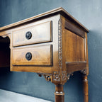 Vintage wood sideboard Italy 1950s  venetian wooden console table