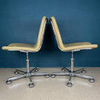 Vintage Italian Desk Chairs - 1970s Mid-Century Modern Style - Set of 2