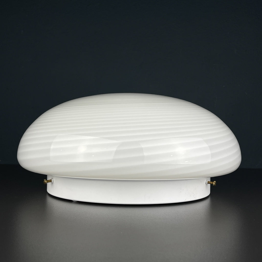 Classic swirl murano glass ceiling or wall lamp Italy 1970s Retro home decor