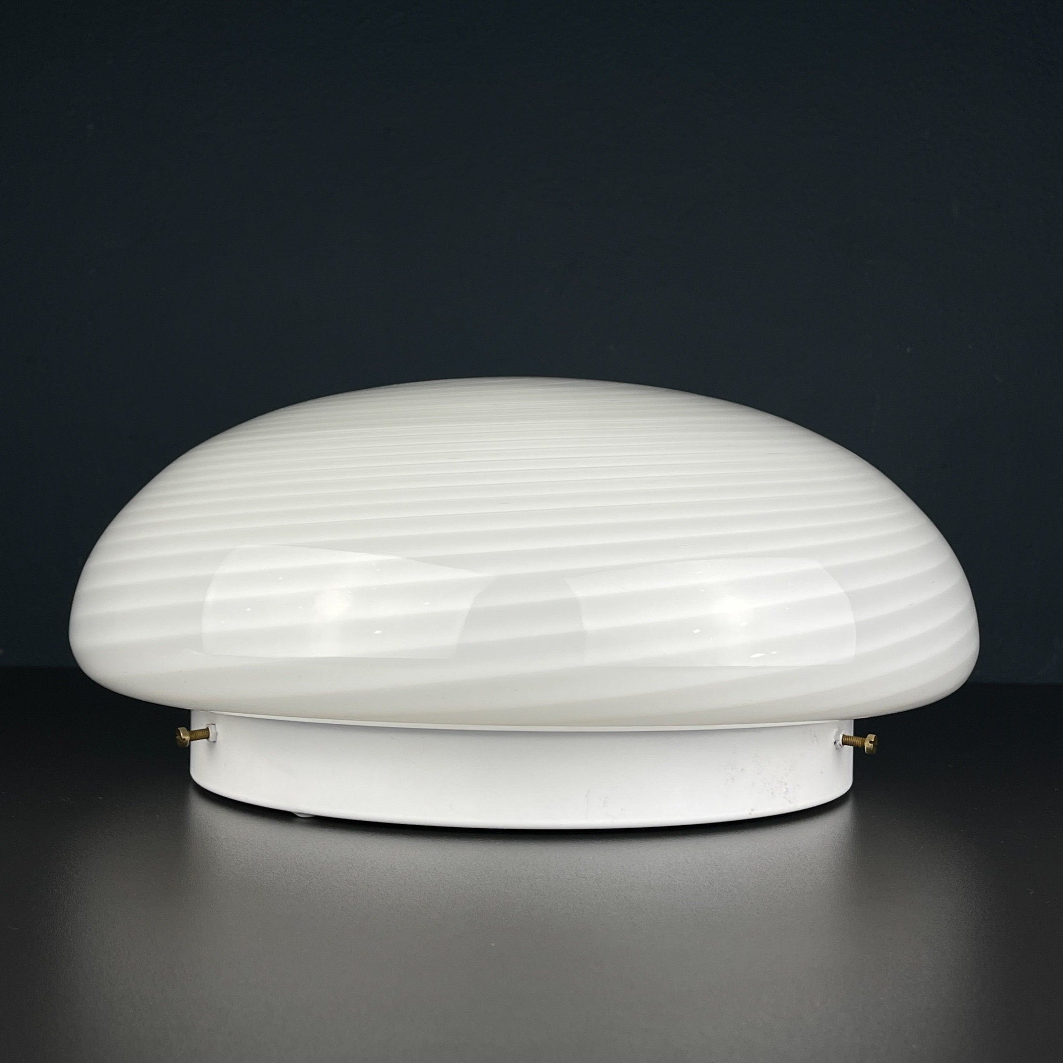 Classic swirl murano glass ceiling or wall lamp Italy 1970s Retro home decor