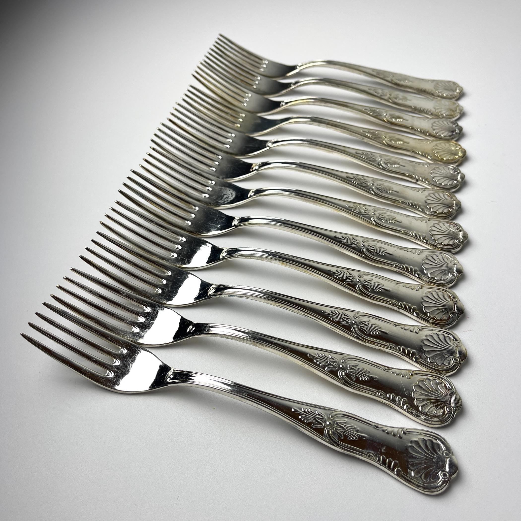 Vintage Silver Cutlery Set for 12 people, Italy, 1960s