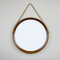 Mid-century Wall Mirror with Teak, Italy 1960s