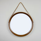 Mid-century Wall Mirror with Teak, Italy 1960s