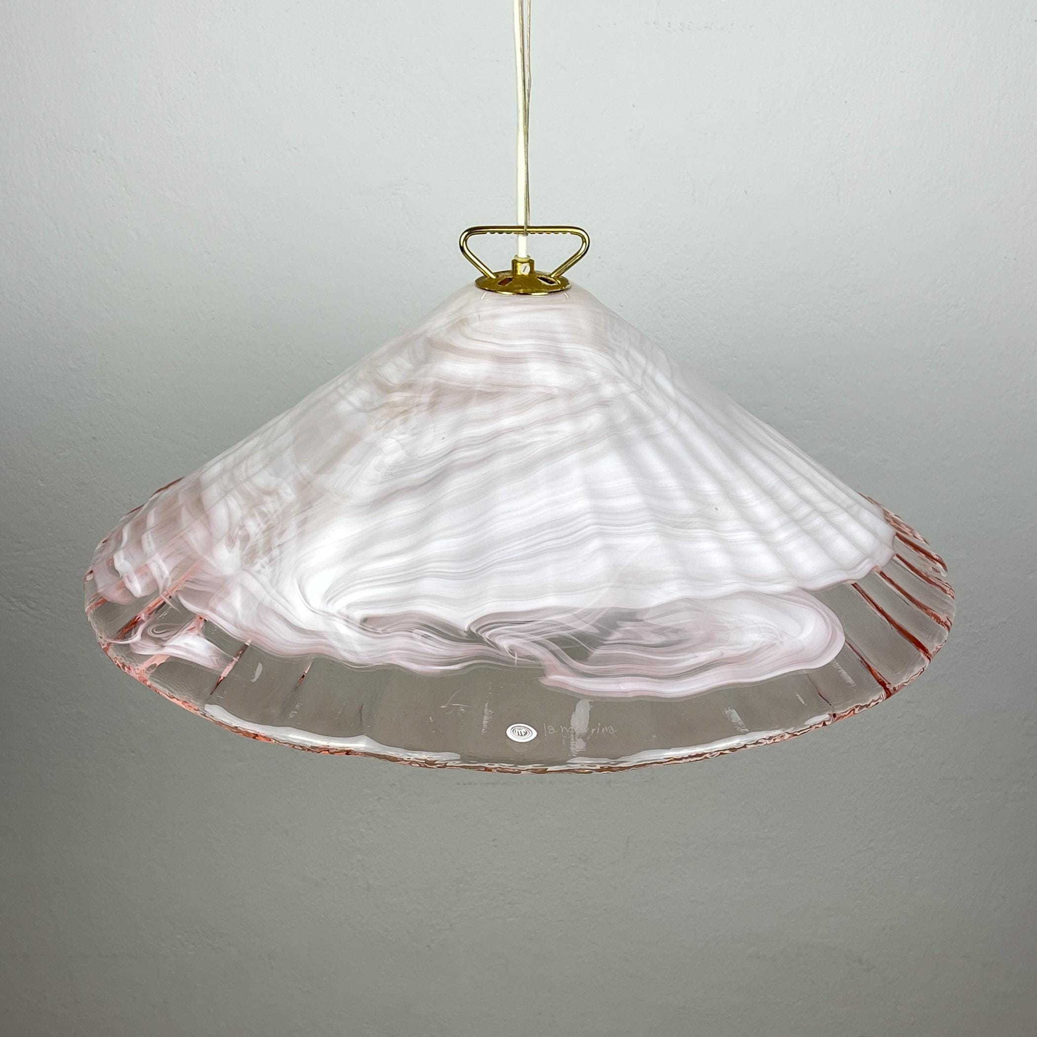 Vintage murano pendant lamp by "La Murrina" Italy 1970s