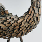 Vintage metal Brutalist sculpture Bird by Salvino Marsura, Italy 1957, Mid-century Modern