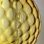 Vintage yelllow murano sphere ball pendant lamp Italy 1970s, Mid-century italian lighting
