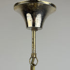 Vintage glass disc chandelier, Italy 1970s