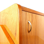 Mid-century bedside table Yugoslavia Retro Modern 1970s Polished Nightstand Storage