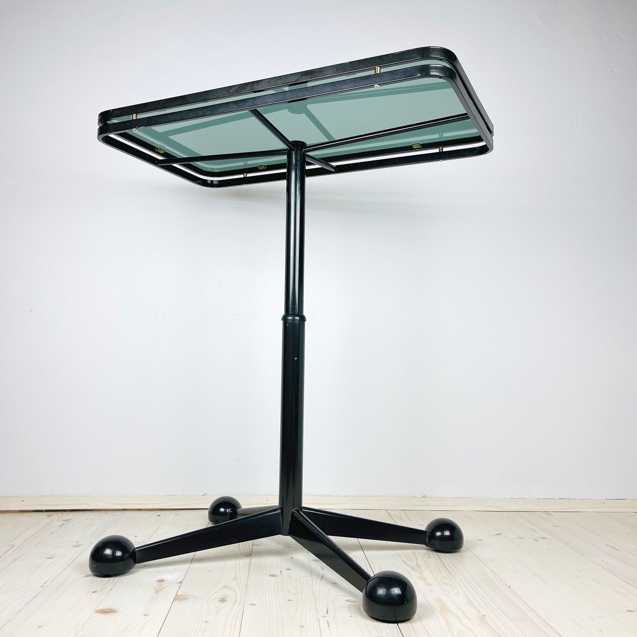 Large black coffee table by Allegri Arredamenti, Italy 1970s