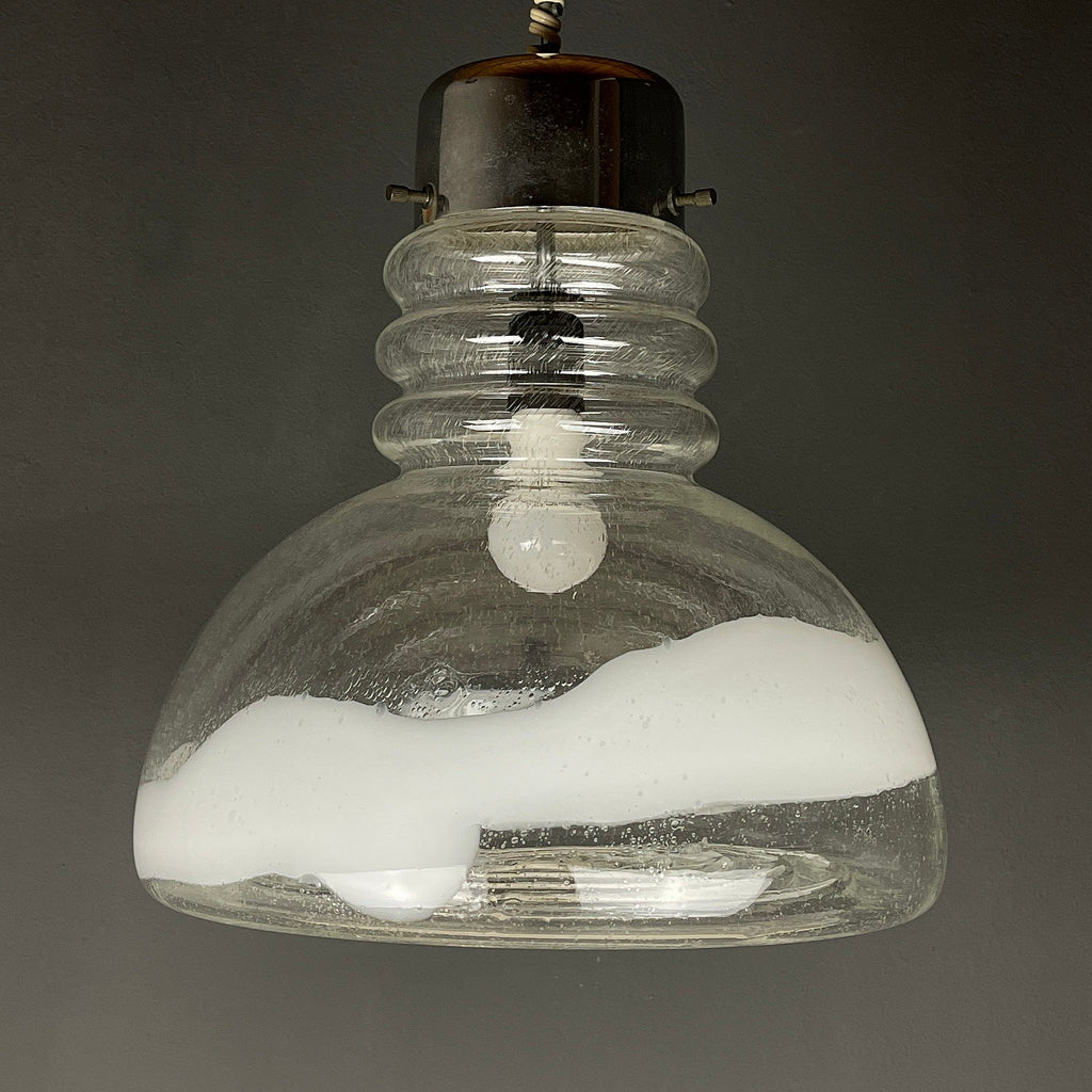 Murano glass pendant lamp  Italy 1960s Space age Mid-century modern italian lighting