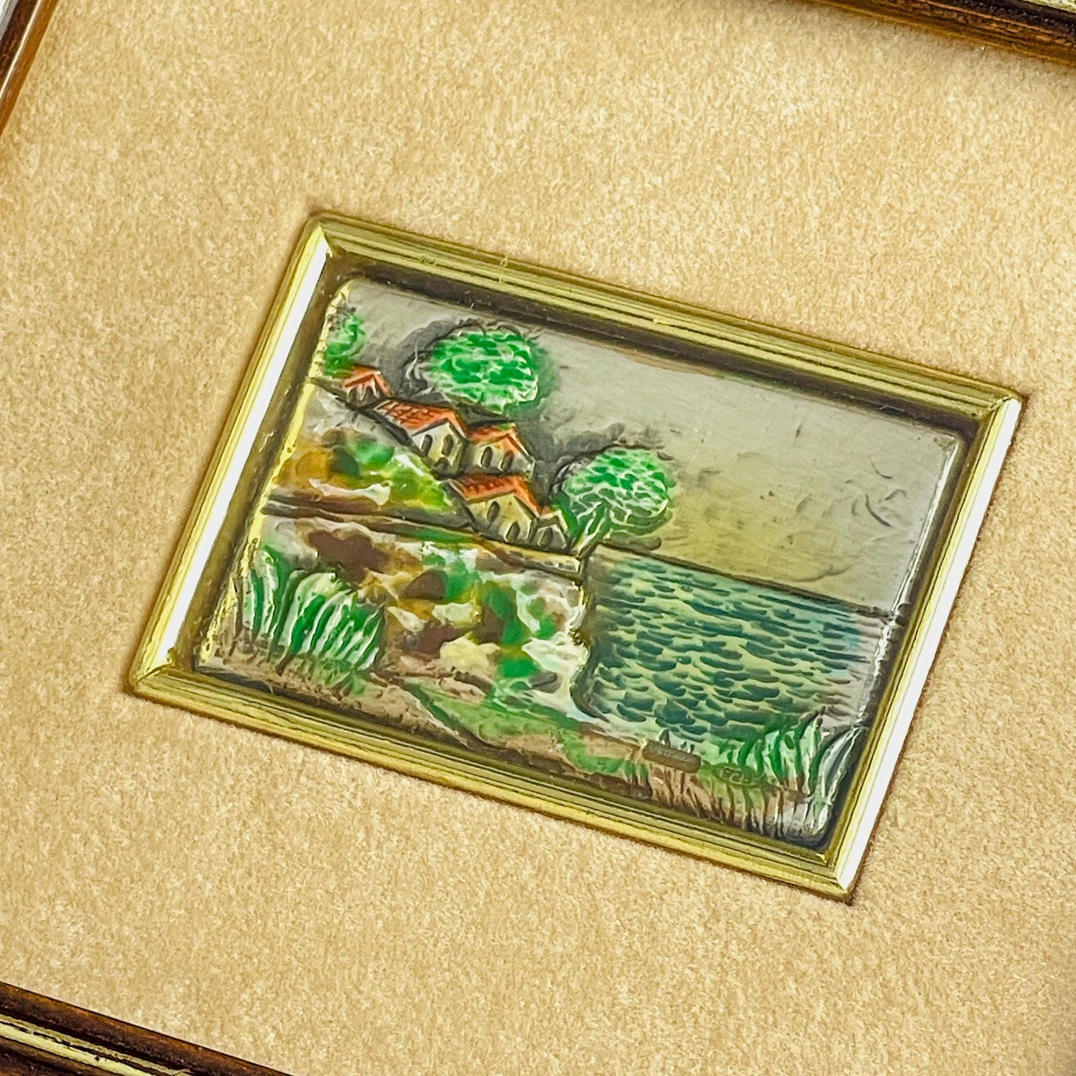 Vintage Pressed Art Framed, Italy, 1970s, Vintage home decor