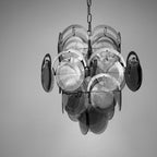 Smoked Murano chandelier by Gino Vistosi, Italy 1970s