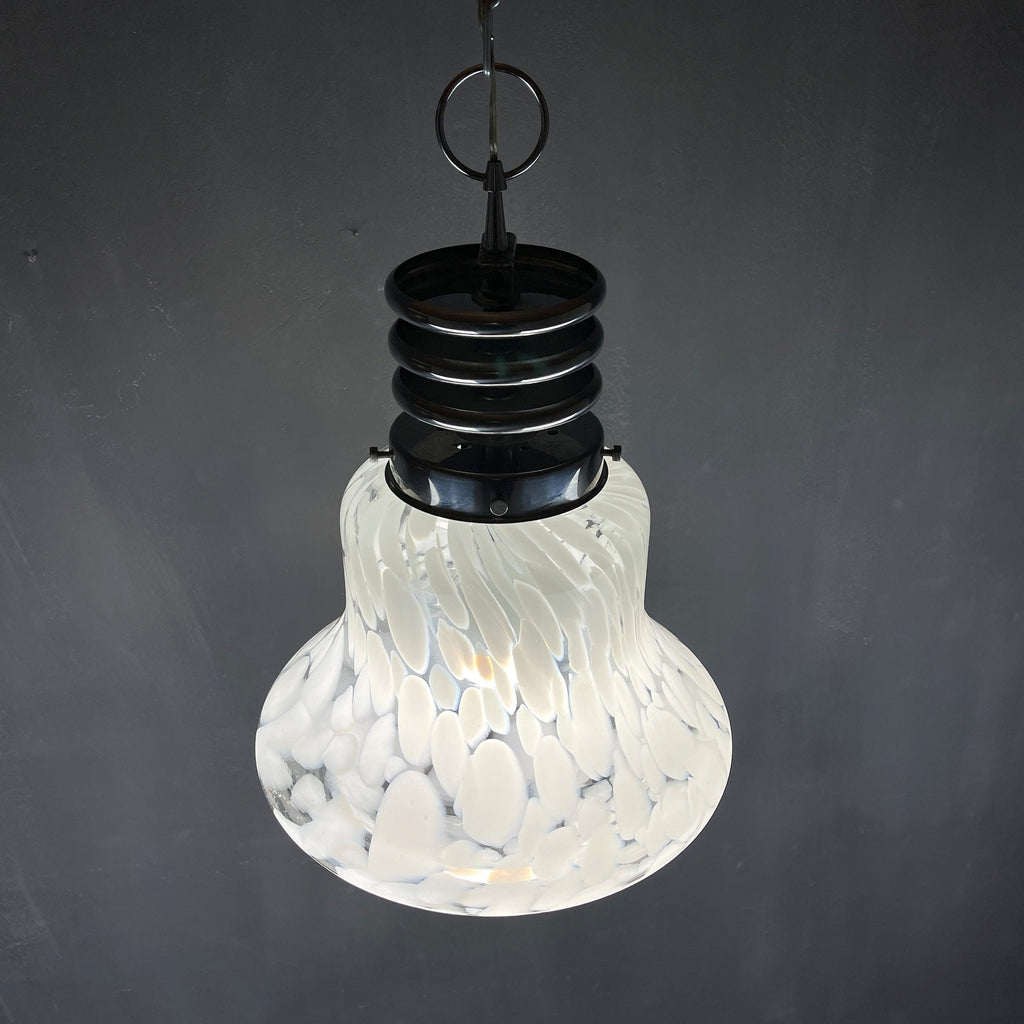 Carlo Nason Murano Glass Pendant Lamp: Mid-Century Modern Mazzega Lighting
