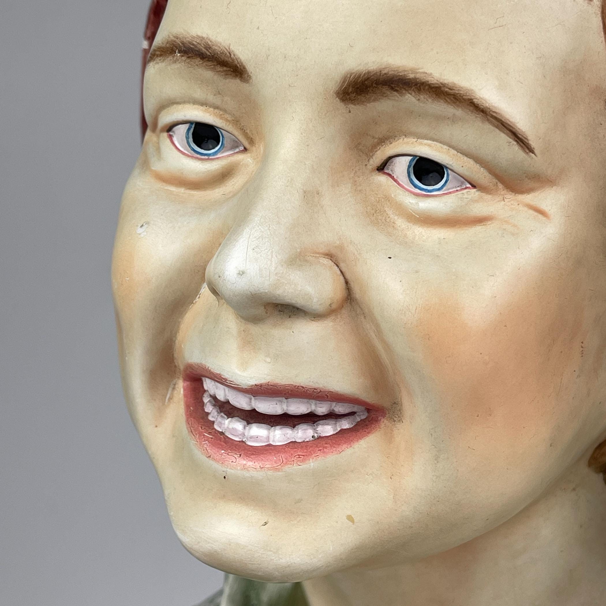 Vintage terracotta bust Boy, COIMBRA, Portugal 1960s, Vintage home decor