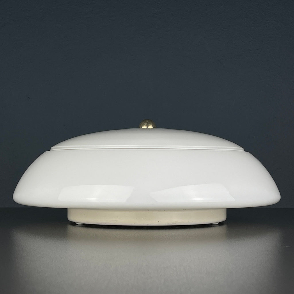 Mid-Century Murano Glass Ceiling Lamp: Vetreria De Majo, Italy 1970s