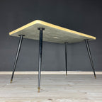 Mid-century beige coffee table Italy 1950s Art deco Vintage Italian Modern